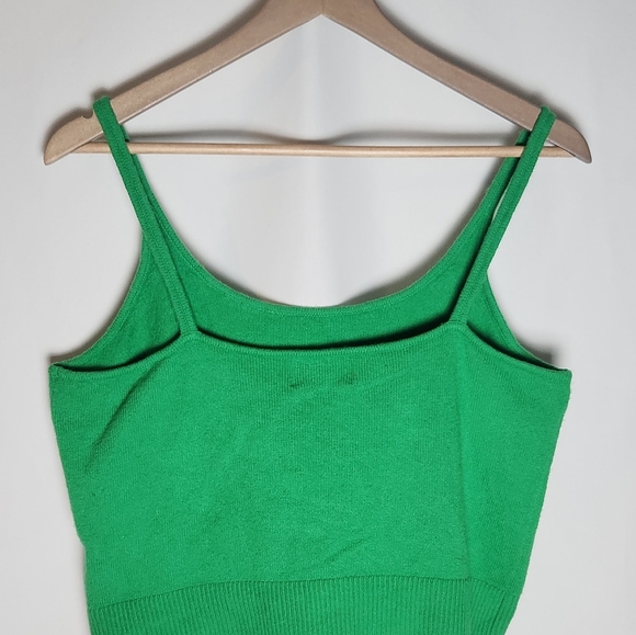 Old Navy Womens Green Cami Tank Top Cotton Knit Stretch Scoop Neck Sleeveless M - Picture 3 of 7